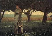 Winslow Homer The girl in the orchard oil on canvas